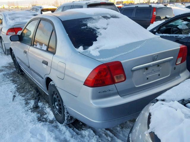 2HGES16173H935796 - 2003 HONDA CIVIC DX SILVER photo 3