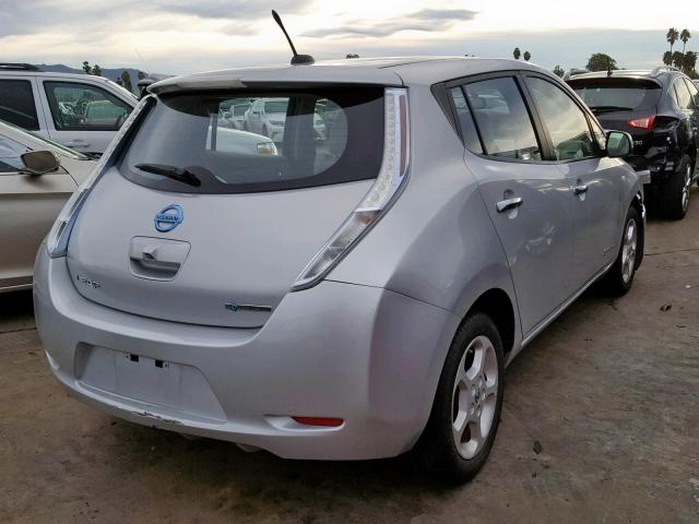 JN1AZ0CPXBT007884 - 2011 NISSAN LEAF SV SILVER photo 4