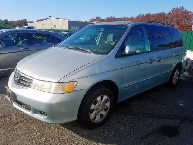 2HKRL18692H589570 - 2002 HONDA ODYSSEY EX BLUE photo 2