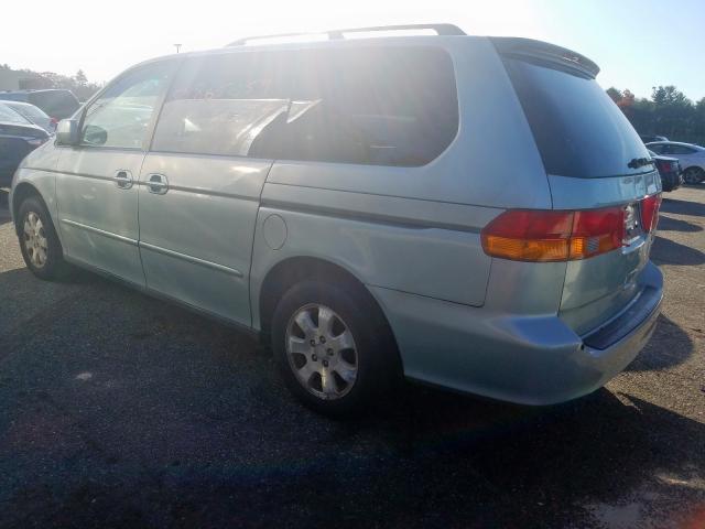 2HKRL18692H589570 - 2002 HONDA ODYSSEY EX BLUE photo 3