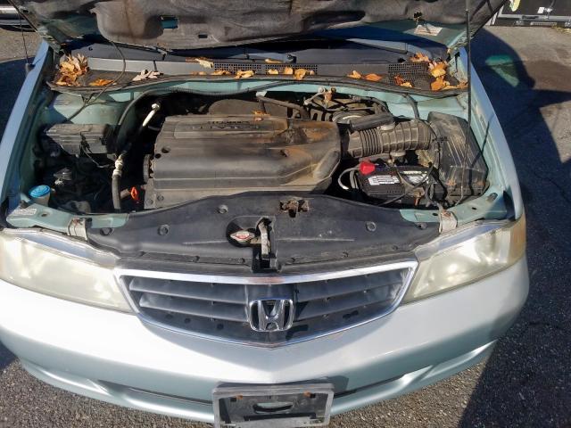 2HKRL18692H589570 - 2002 HONDA ODYSSEY EX BLUE photo 7