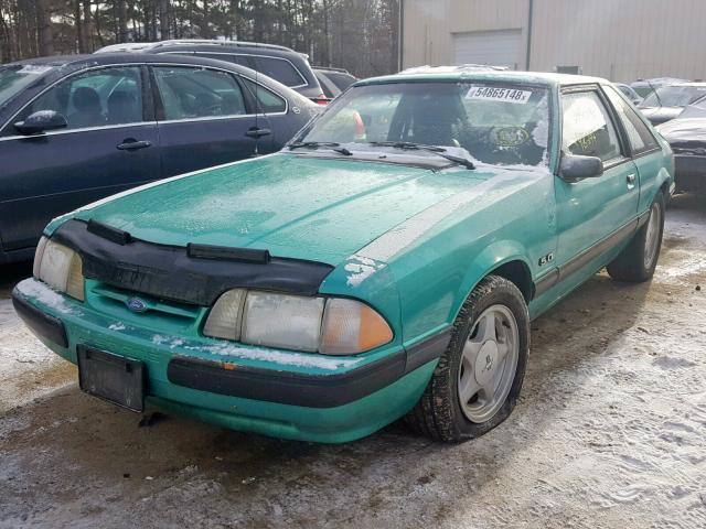 1FACP41E4MF199430 - 1991 FORD MUSTANG LX GREEN photo 2