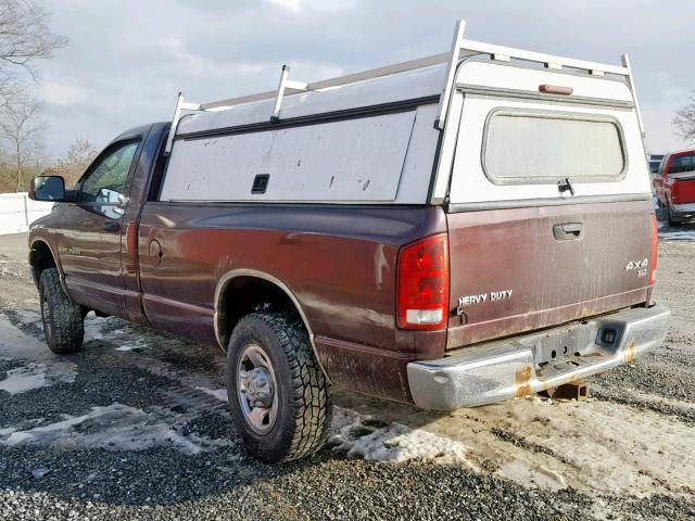 3D7KS26D45G797189 - 2005 DODGE RAM 2500 S MAROON photo 3