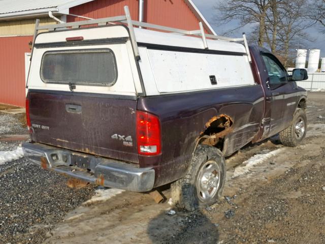 3D7KS26D45G797189 - 2005 DODGE RAM 2500 S MAROON photo 4