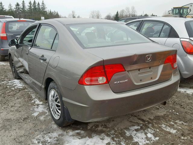 2HGFA16327H037489 - 2007 HONDA CIVIC DX GRAY photo 3