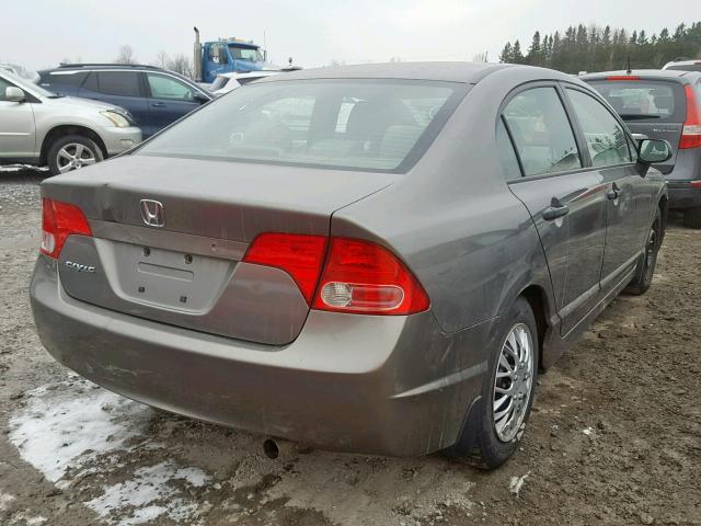 2HGFA16327H037489 - 2007 HONDA CIVIC DX GRAY photo 4