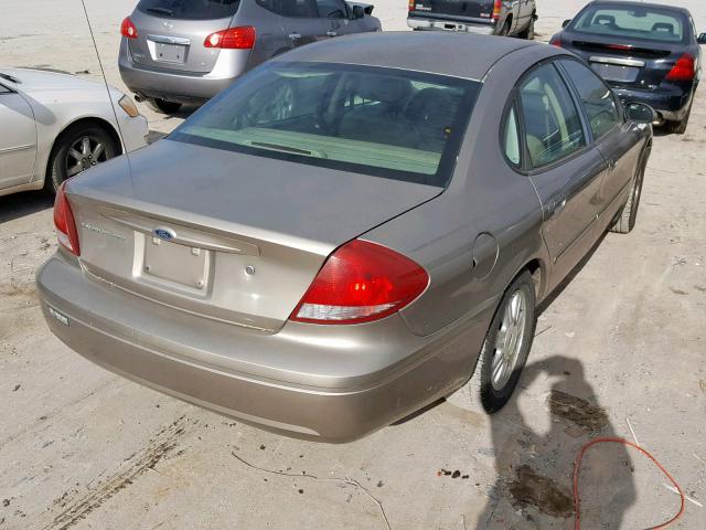 1FAFP56205A233864 - 2005 FORD TAURUS SEL GOLD photo 4