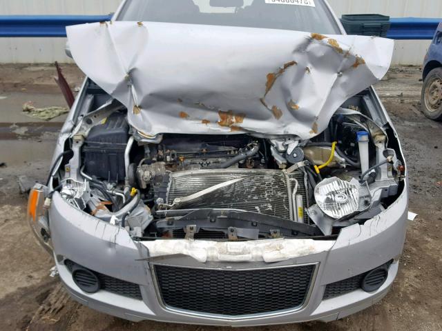 KL1TD6DE4AB050603 - 2010 CHEVROLET AVEO LS SILVER photo 7