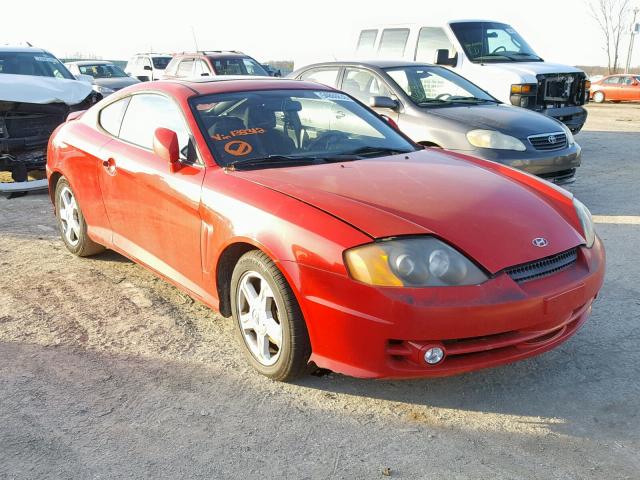 KMHHM65D54U138312 - 2004 HYUNDAI TIBURON RED photo 1