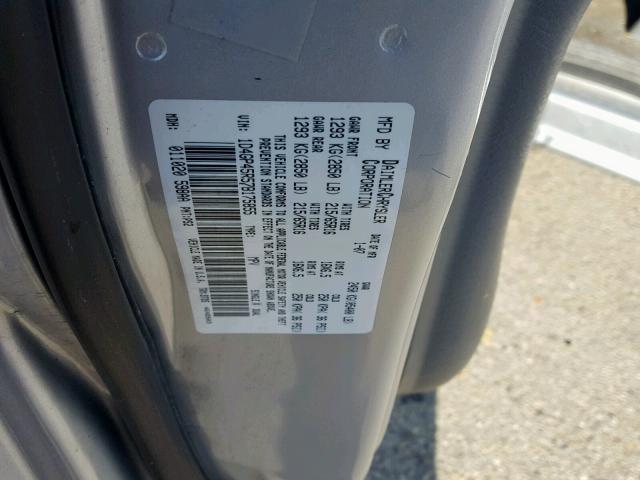 1D4GP45R57B175855 - 2007 DODGE CARAVAN SX SILVER photo 10