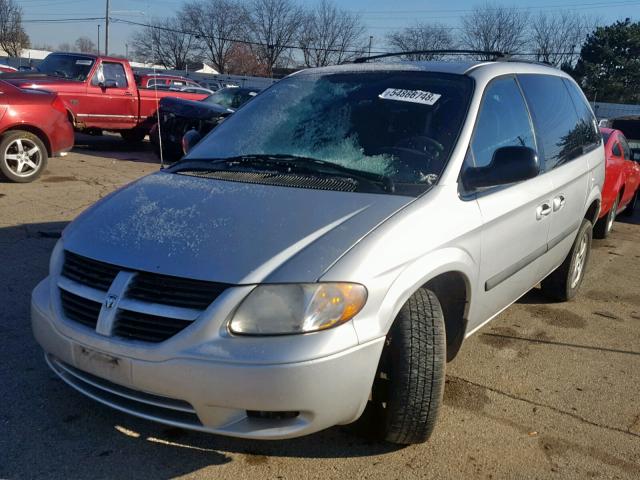 1D4GP45R57B175855 - 2007 DODGE CARAVAN SX SILVER photo 2