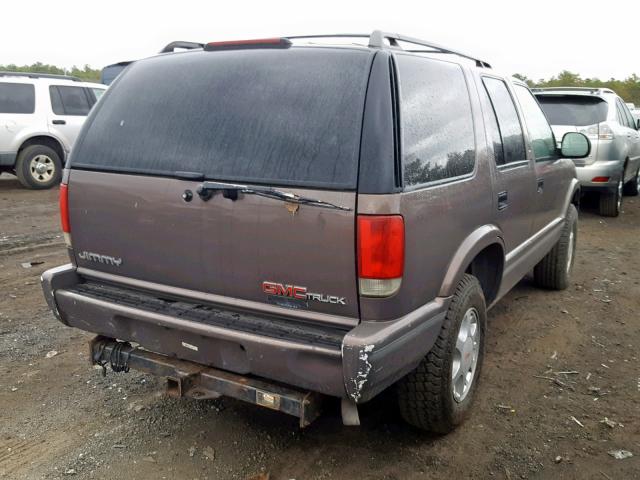 1GKDT13W2V2569379 - 1997 GMC JIMMY GRAY photo 4