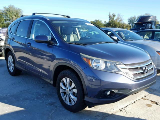 5J6RM3H70CL033530 - 2012 HONDA CR-V EXL BLUE photo 1