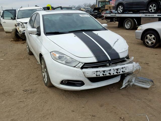 1C3CDFCB0ED670220 - 2014 DODGE DART LIMIT WHITE photo 1