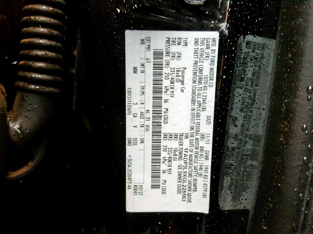 1FADP3L9XGL228563 - 2016 FORD FOCUS ST BLACK photo 10