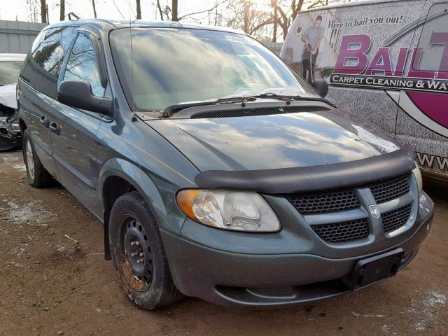 1D4GP25323B238341 - 2003 DODGE CARAVAN SE GREEN photo 1