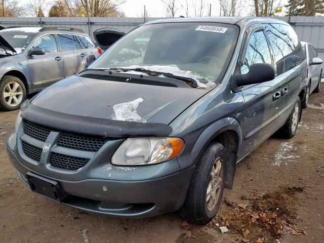 1D4GP25323B238341 - 2003 DODGE CARAVAN SE GREEN photo 2