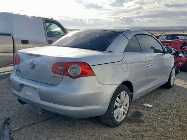 WVWAA71F17V045006 - 2007 VOLKSWAGEN EOS BASE SILVER photo 4