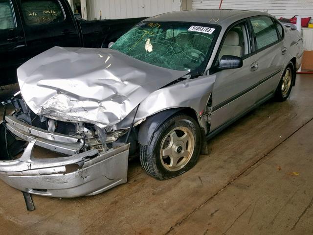 2G1WF52EX59123485 - 2005 CHEVROLET IMPALA SILVER photo 2