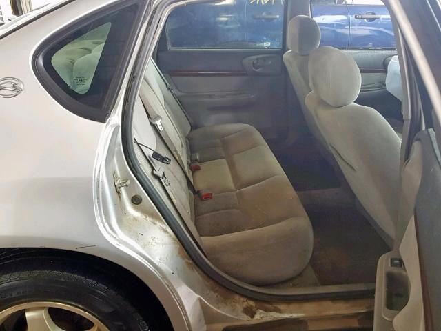 2G1WF52EX59123485 - 2005 CHEVROLET IMPALA SILVER photo 6