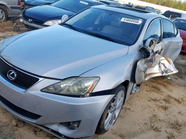 JTHBE262475016969 - 2007 LEXUS IS 350 SILVER photo 2