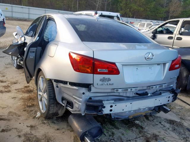 JTHBE262475016969 - 2007 LEXUS IS 350 SILVER photo 3