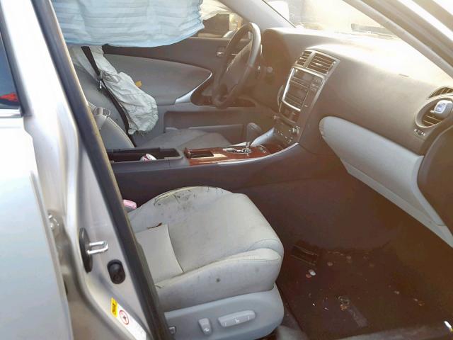 JTHBE262475016969 - 2007 LEXUS IS 350 SILVER photo 5