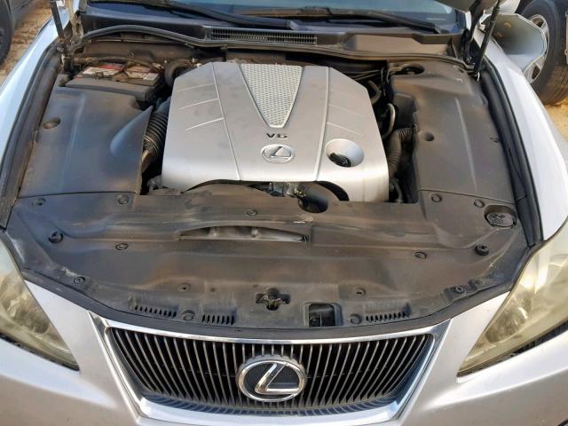 JTHBE262475016969 - 2007 LEXUS IS 350 SILVER photo 7