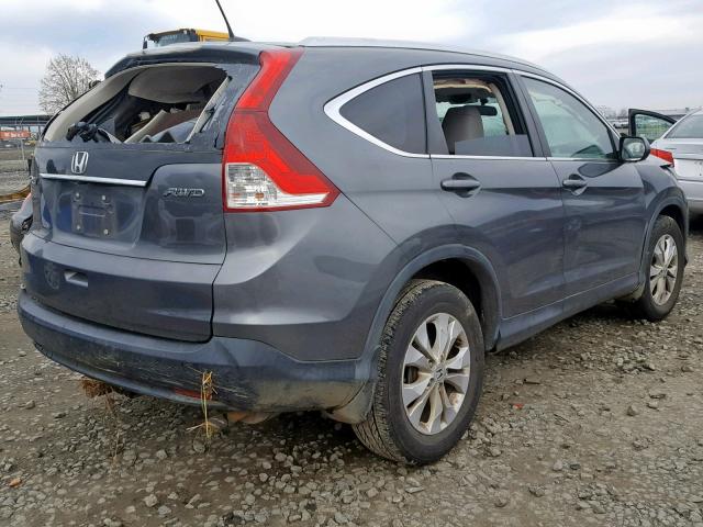 2HKRM4H74CH630728 - 2012 HONDA CR-V EXL CHARCOAL photo 4