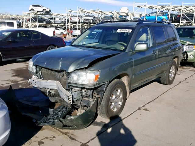 JTEEP21A360166344 - 2006 TOYOTA HIGHLANDER GRAY photo 2