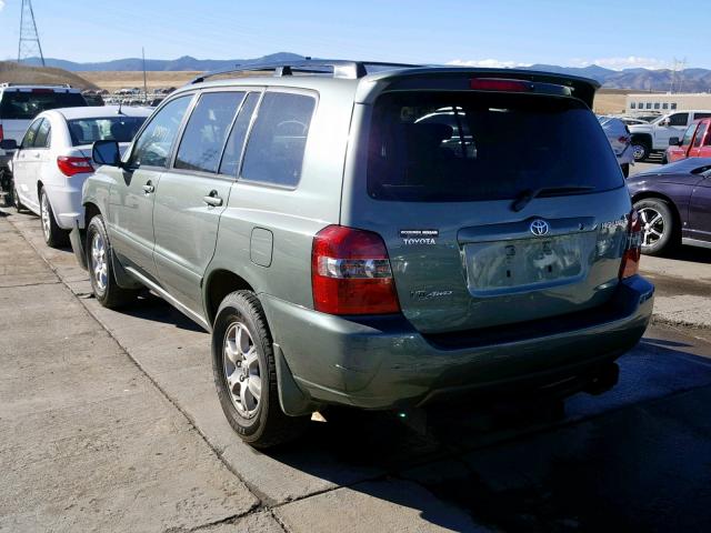 JTEEP21A360166344 - 2006 TOYOTA HIGHLANDER GRAY photo 3