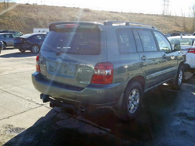 JTEEP21A360166344 - 2006 TOYOTA HIGHLANDER GRAY photo 4