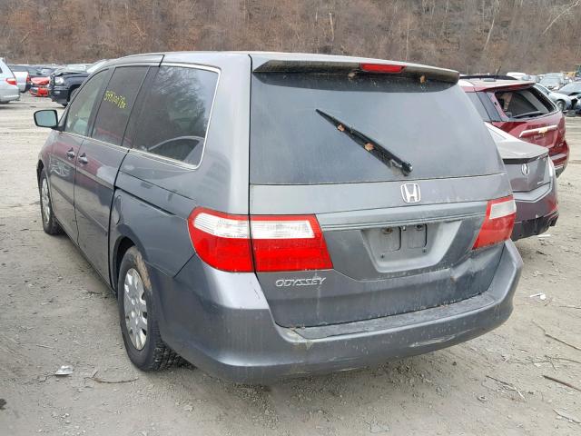 5FNRL38227B061173 - 2007 HONDA ODYSSEY LX GRAY photo 3