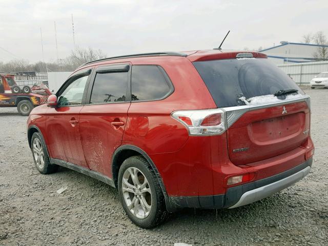 JA4AZ3A33FZ000822 - 2015 MITSUBISHI OUTLANDER RED photo 3