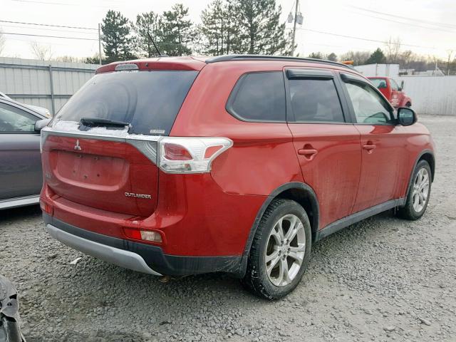 JA4AZ3A33FZ000822 - 2015 MITSUBISHI OUTLANDER RED photo 4