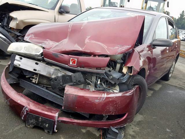 1G8AJ52F53Z130625 - 2003 SATURN ION LEVEL BURGUNDY photo 2