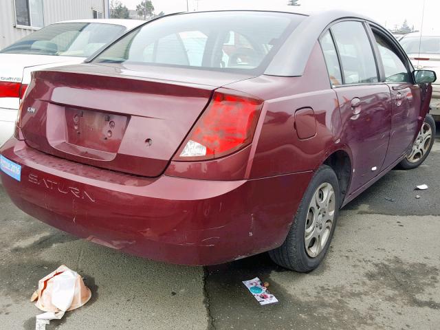 1G8AJ52F53Z130625 - 2003 SATURN ION LEVEL BURGUNDY photo 4