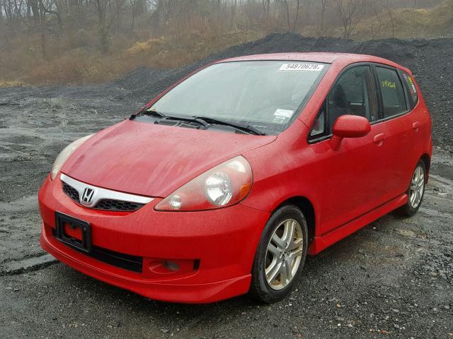 JHMGD37648S009202 - 2008 HONDA FIT SPORT RED photo 2