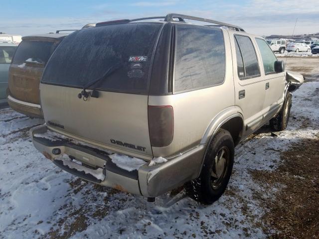 1GNDT13W81K214438 - 2001 CHEVROLET BLAZER TAN photo 4