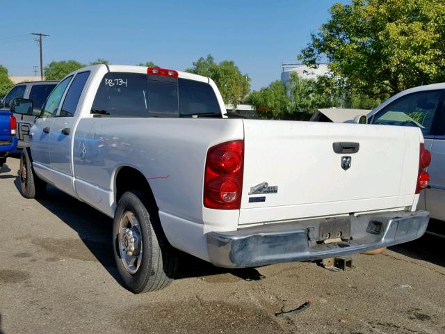 3D7KR28L29G527867 - 2009 DODGE RAM 2500 WHITE photo 3