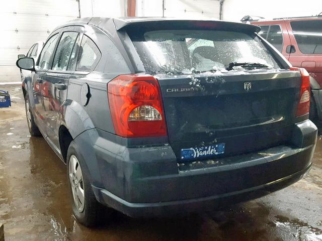 1B3HB28B67D407601 - 2007 DODGE CALIBER BLUE photo 3