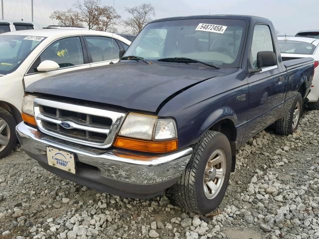 1FTYR10V7YPB05857 - 2000 FORD RANGER BLUE photo 2