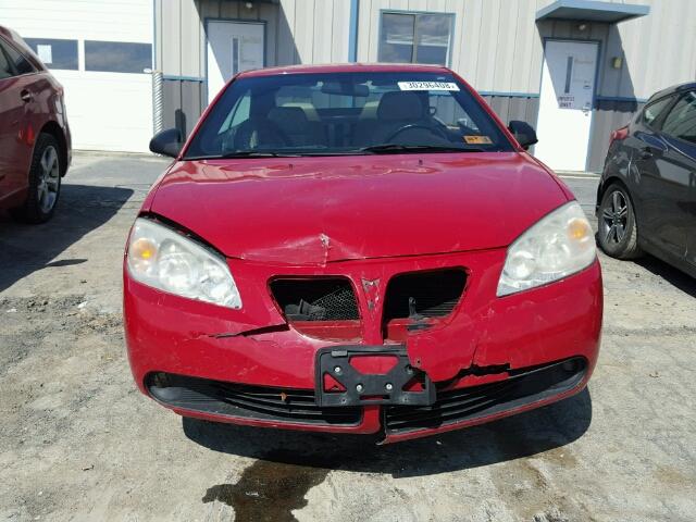 1G2ZH35N974173982 - 2007 PONTIAC G6 GT RED photo 9