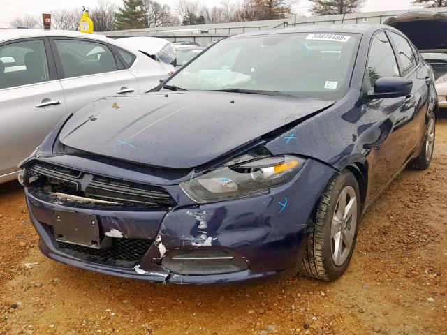 1C3CDFBB0GD667662 - 2016 DODGE DART SXT BLUE photo 2