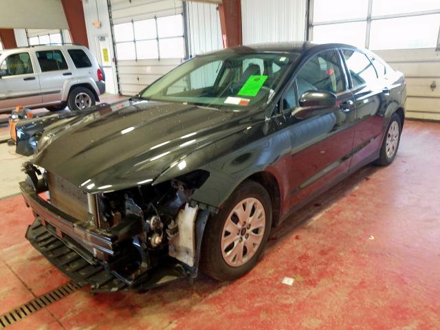 3FA6P0G76ER108726 - 2014 FORD FUSION S BLACK photo 2