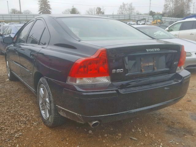 YV1RS592X82686111 - 2008 VOLVO S60 2.5T BLACK photo 3