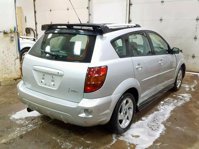 5Y2SL62874Z414125 - 2004 PONTIAC VIBE SILVER photo 4