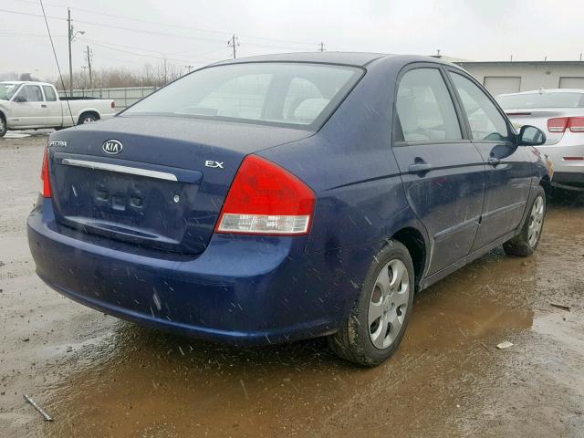 KNAFE121275469611 - 2007 KIA SPECTRA EX BLUE photo 4