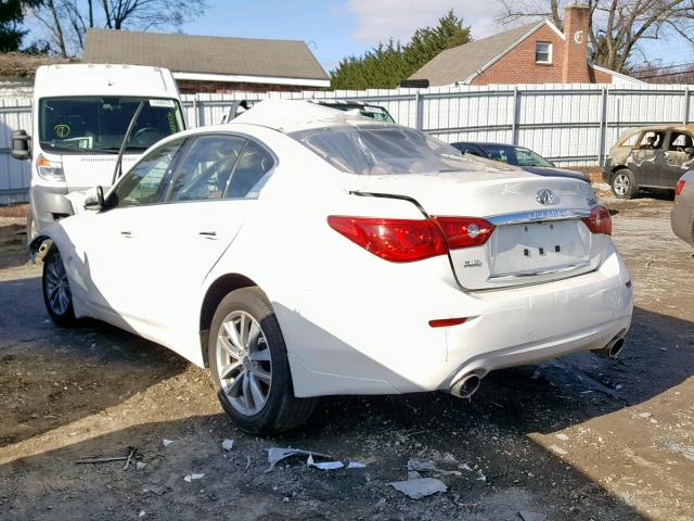 JN1BV7AR7FM397307 - 2015 INFINITI Q50 BASE WHITE photo 3