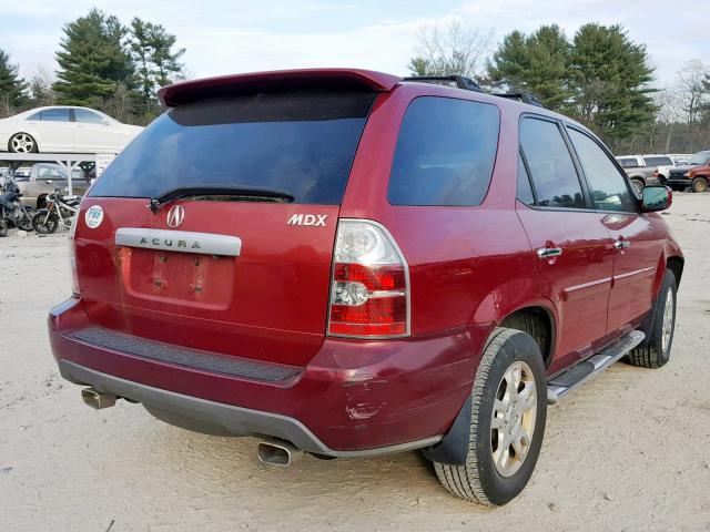 2HNYD18926H524510 - 2006 ACURA MDX TOURIN RED photo 4